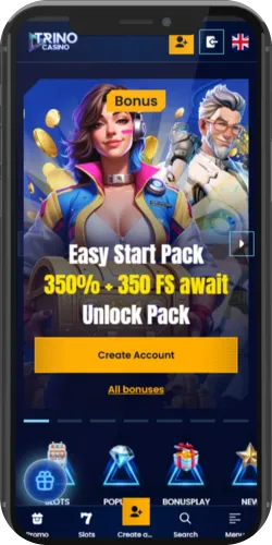 Trino Casino APK download guide on Android mobile browser