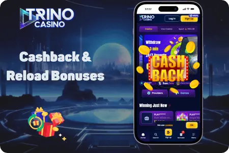 Cashback & Reload Bonuses Trino Casino